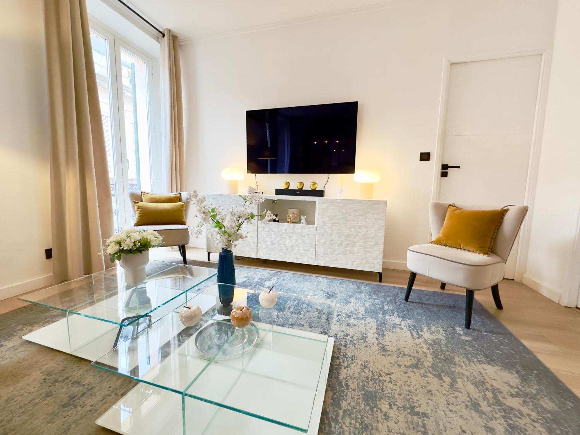 Luxueux 3 Pieces 80M2 - 2Ch - 2 Sdb - 1Mn Beach Croisette Cannes Exterior foto